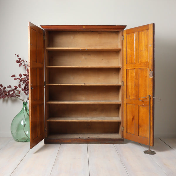 Antique Oak School Storage Cupboard Kitchen Larder 2908g