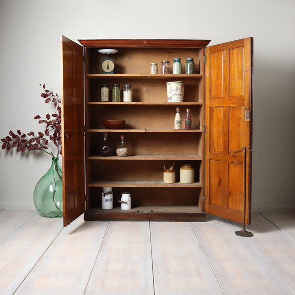 Antique Oak School Storage Cupboard Kitchen Larder 2908g