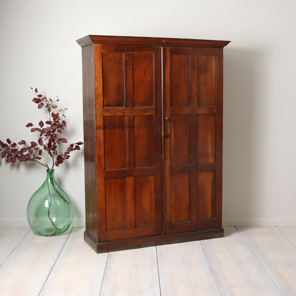 Antique Oak School Storage Cupboard Kitchen Larder 2908g