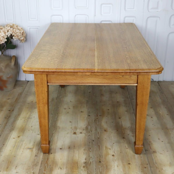 antique_oak_arts_&_crafts_dining_table_vintage_library_solid