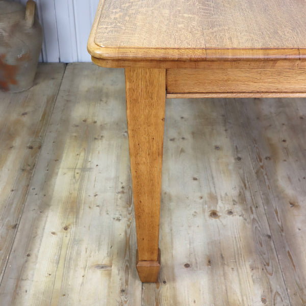 antique_oak_arts_&_crafts_dining_table_vintage_library_solid