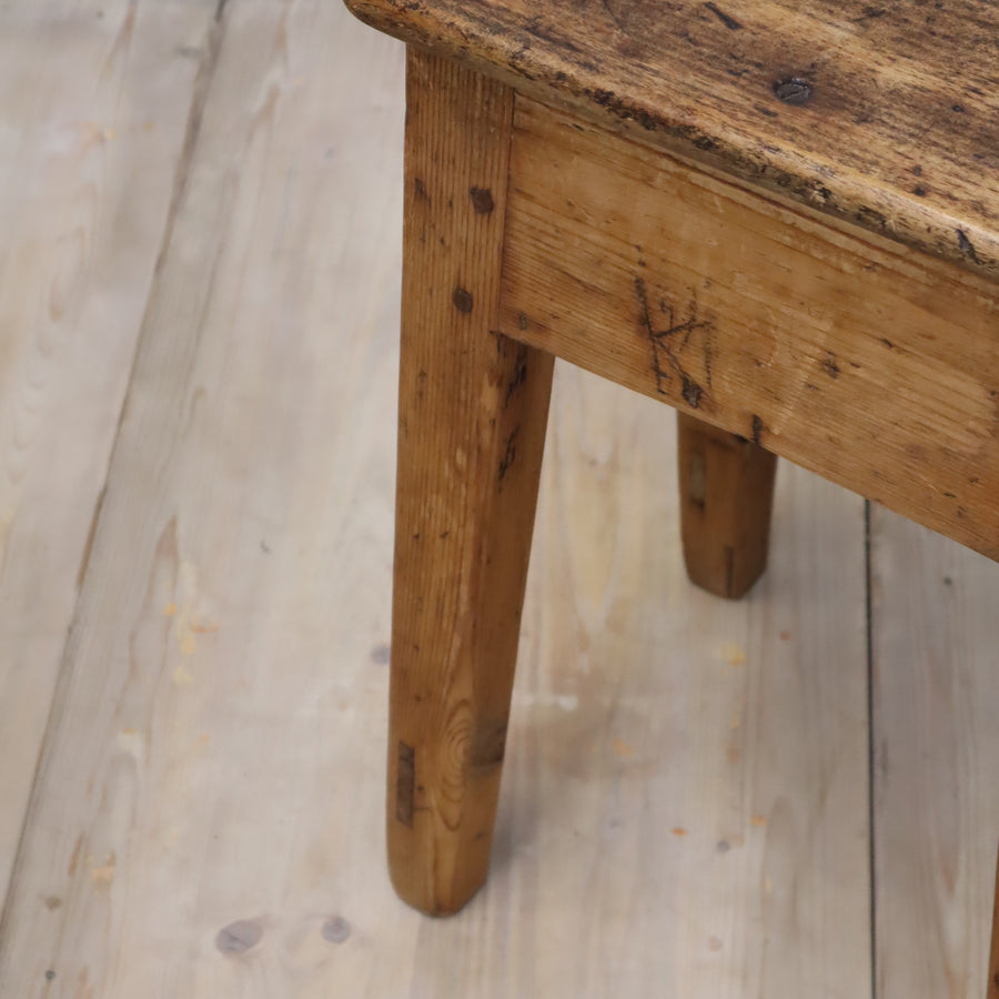 antique_rustic_vintage_pine_stool