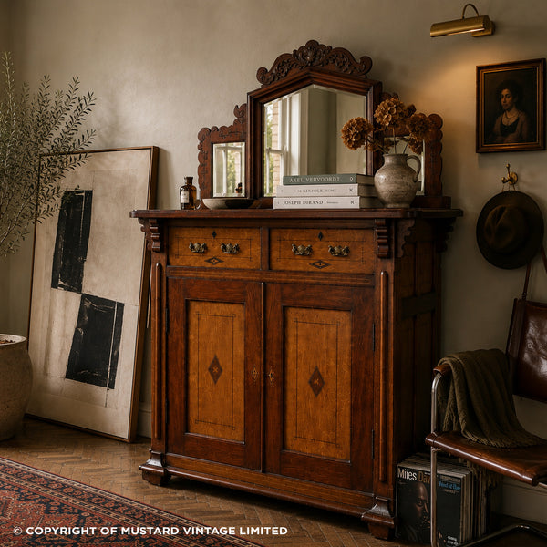 antique_victorian_chiffonier_sideboard_art_nouveau_walnut