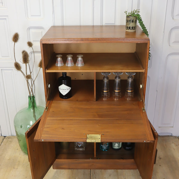 Vintage Art Deco Walnut Drinks Cabinet 1005b