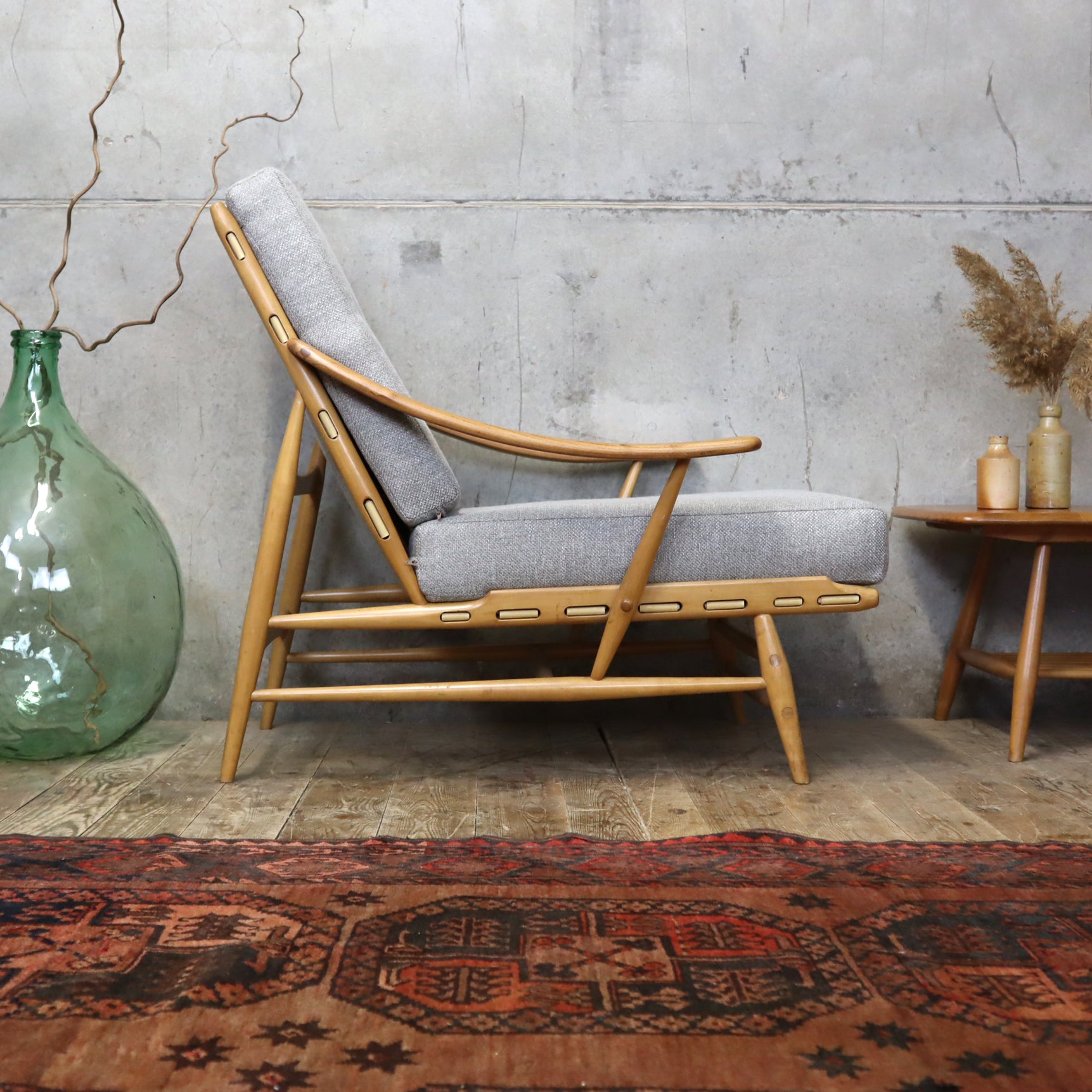 Ercol Model 442 Bergere Armchair 2 (Pair available) 1206g Mustard