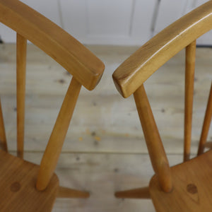 X2 Pair of Vintage Ercol Model 391 Chairs 0912a
