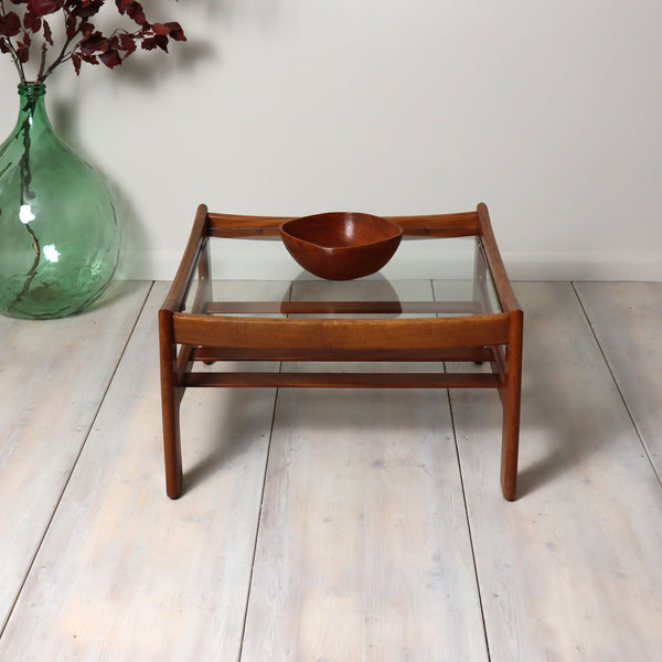 Mid Century G-Plan Katrina Teak & Glass Coffee Table 1809d