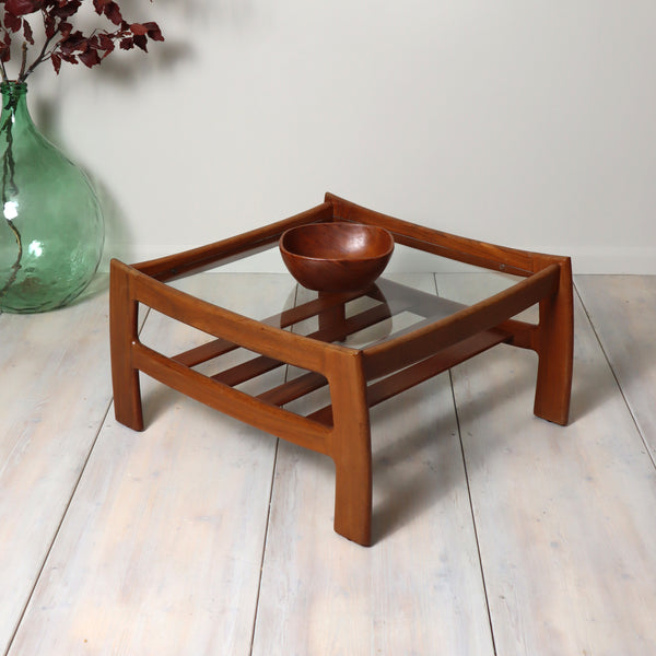 Mid Century G-Plan Katrina Teak & Glass Coffee Table 1809d