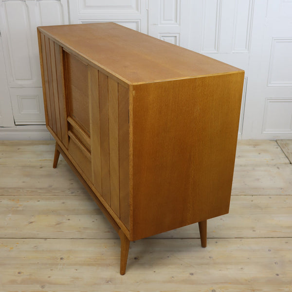 Rare Mid Century Oak Chevron Everest Sideboard and Danish Armchair