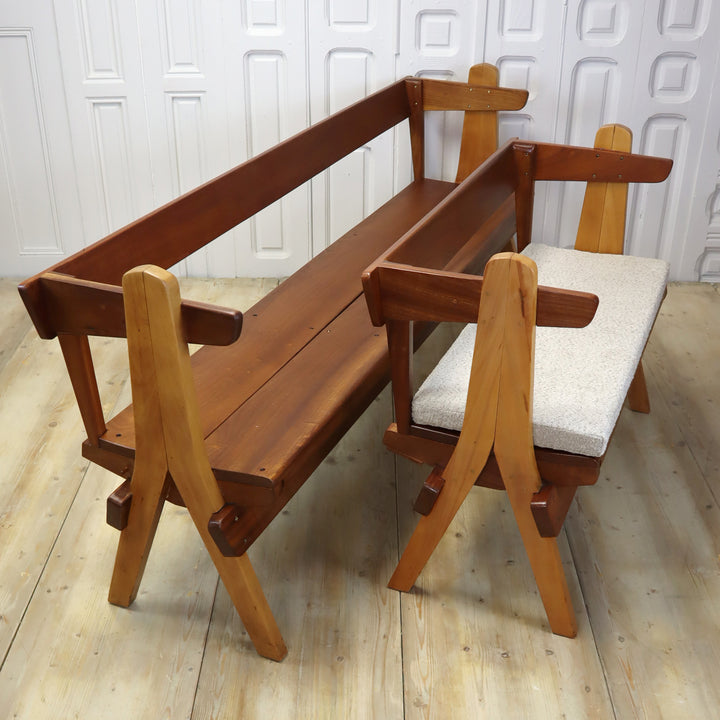 Reclaimed Mid Century Church Pews Benches - Bespoke Size - Made to order
