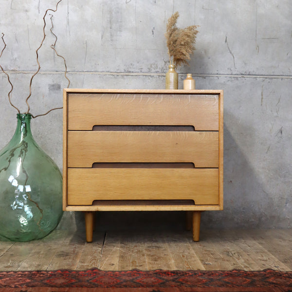 Stag 'C' Range Oak Three Drawer Chest of Drawers (One of a Pair) - 1606b