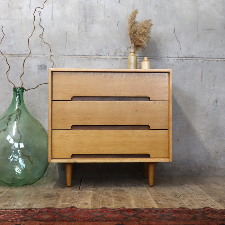 Stag 'C' Range Oak Three Drawer Chest of Drawers (One of a Pair) - 1606b