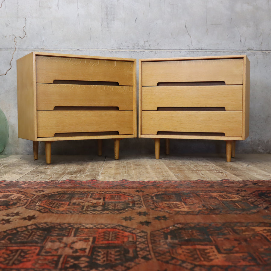 Stag 'C' Range Oak Three Drawer Chest of Drawers (One of a Pair) - 1606b