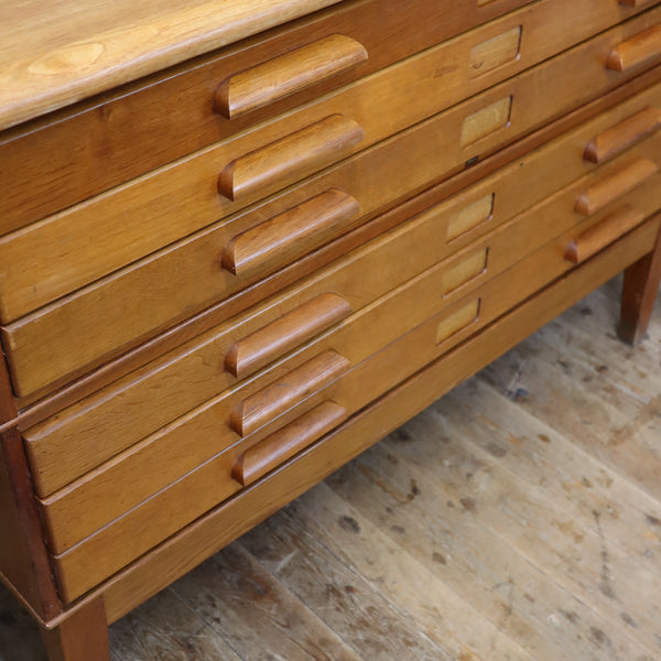 vintage_mid_century_oak_architects_plan_chest_map_drawers