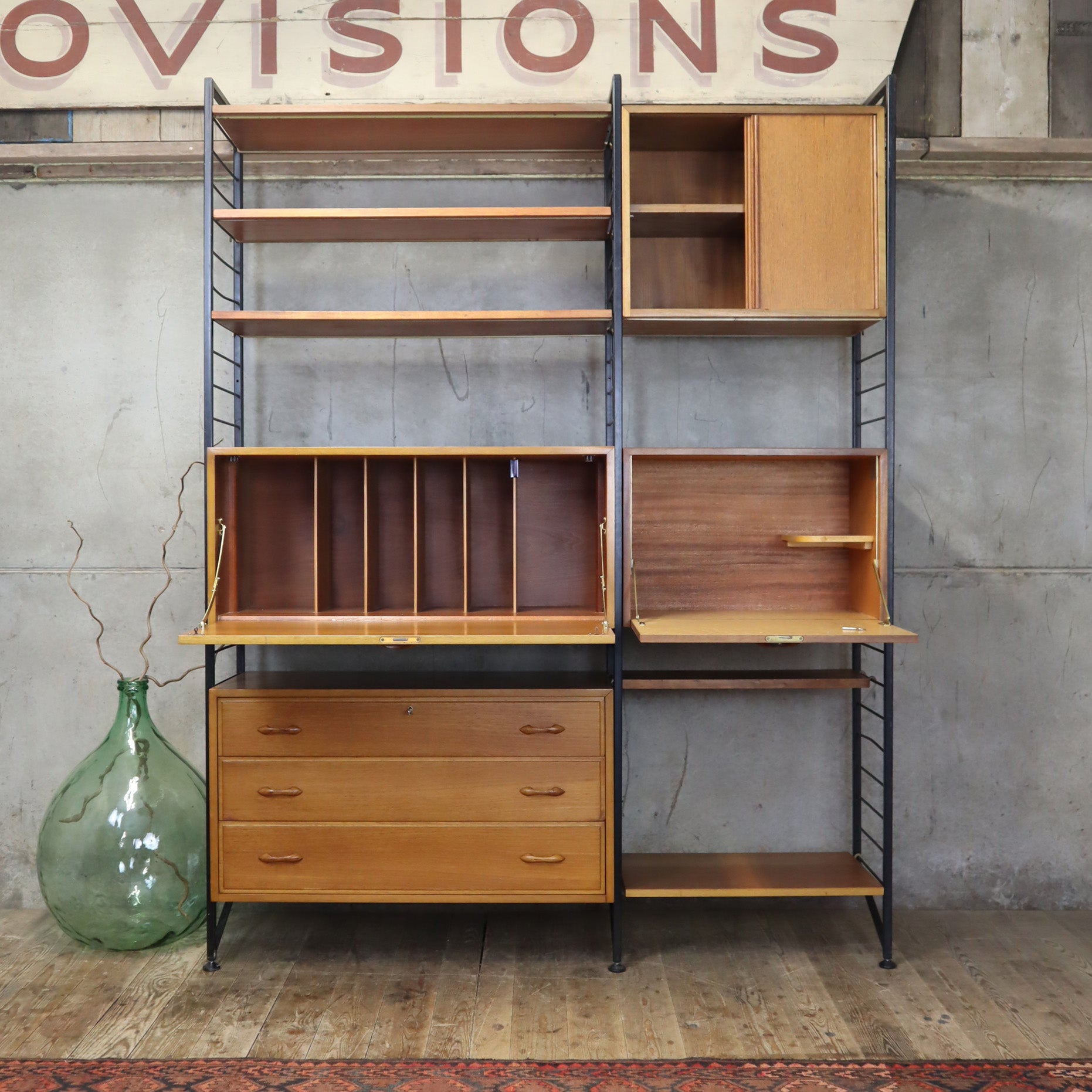 X2 Bays of Mid Century Ladderax Modular Shelving Units - 0206i ...