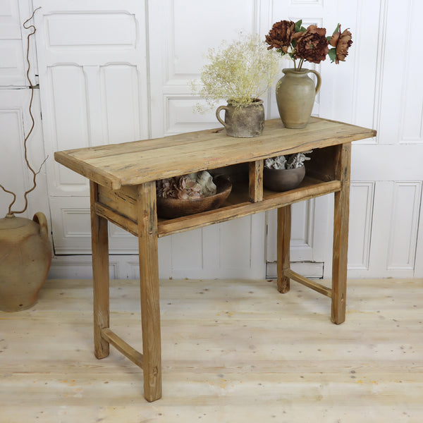  Rustic Vintage Elm Console Table 0912e