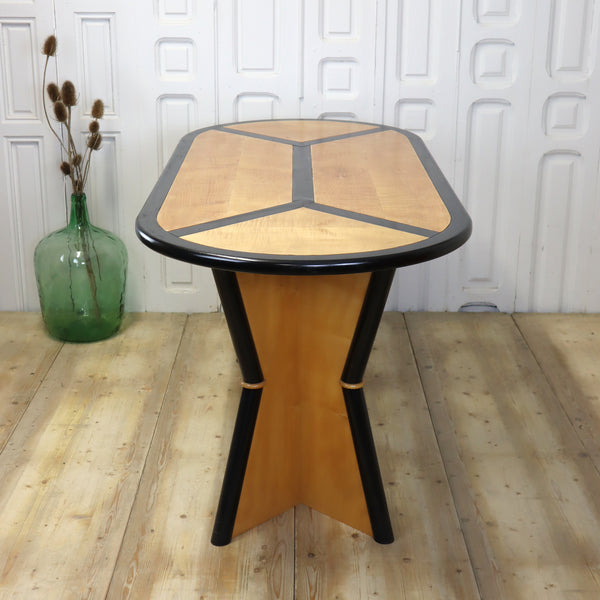 vintage_art_deco_maple_ebony_oval_dining_table