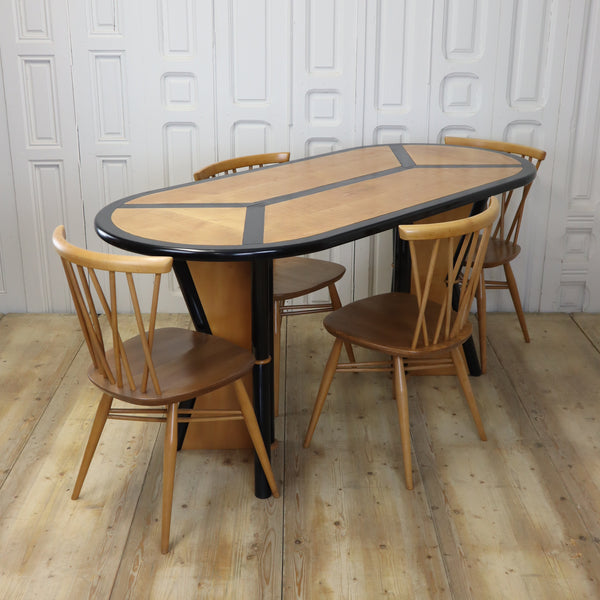 vintage_art_deco_maple_ebony_oval_dining_table