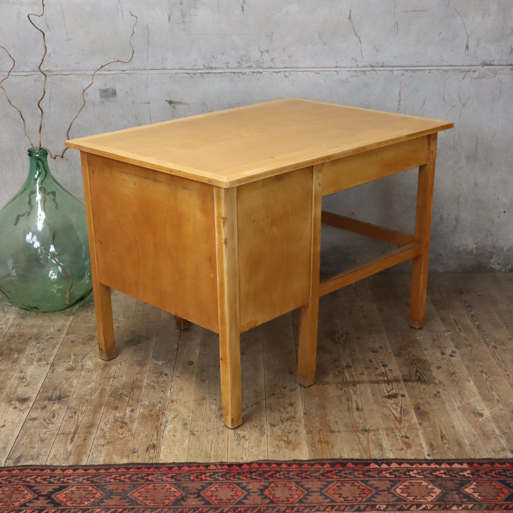 Mid Century Rustic Beech School Desk - 2207e – Mustard Vintage