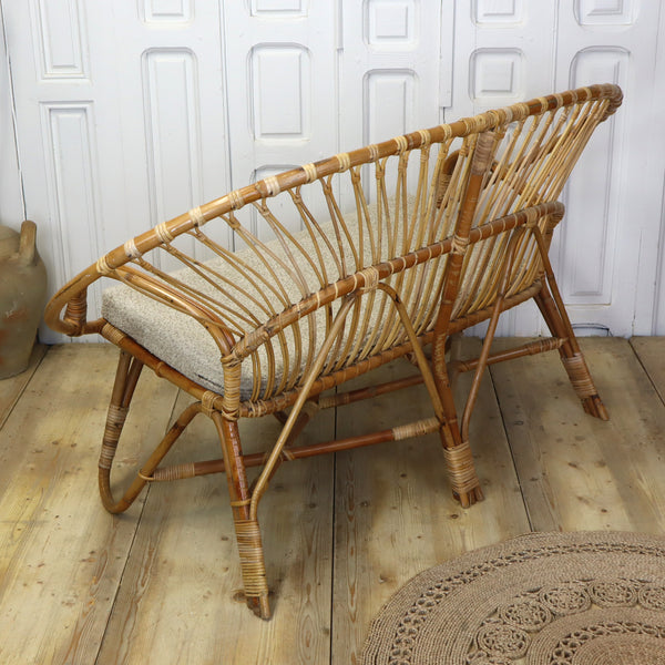 Vintage Bohemian Bamboo Cane Sofa 1005f