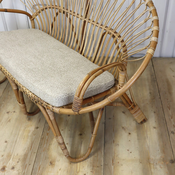 Vintage Bohemian Bamboo Cane Sofa 1005f