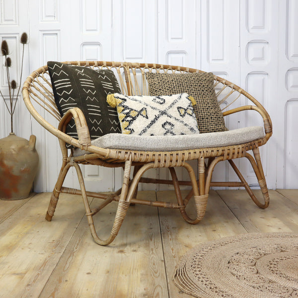 Vintage Bohemian Bamboo Cane Sofa 1005f