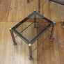Vintage Glazed Brass Nesting Tables 1810f