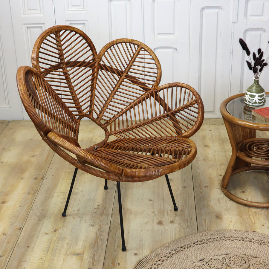 vintage_cane_french_flower_petal_chair