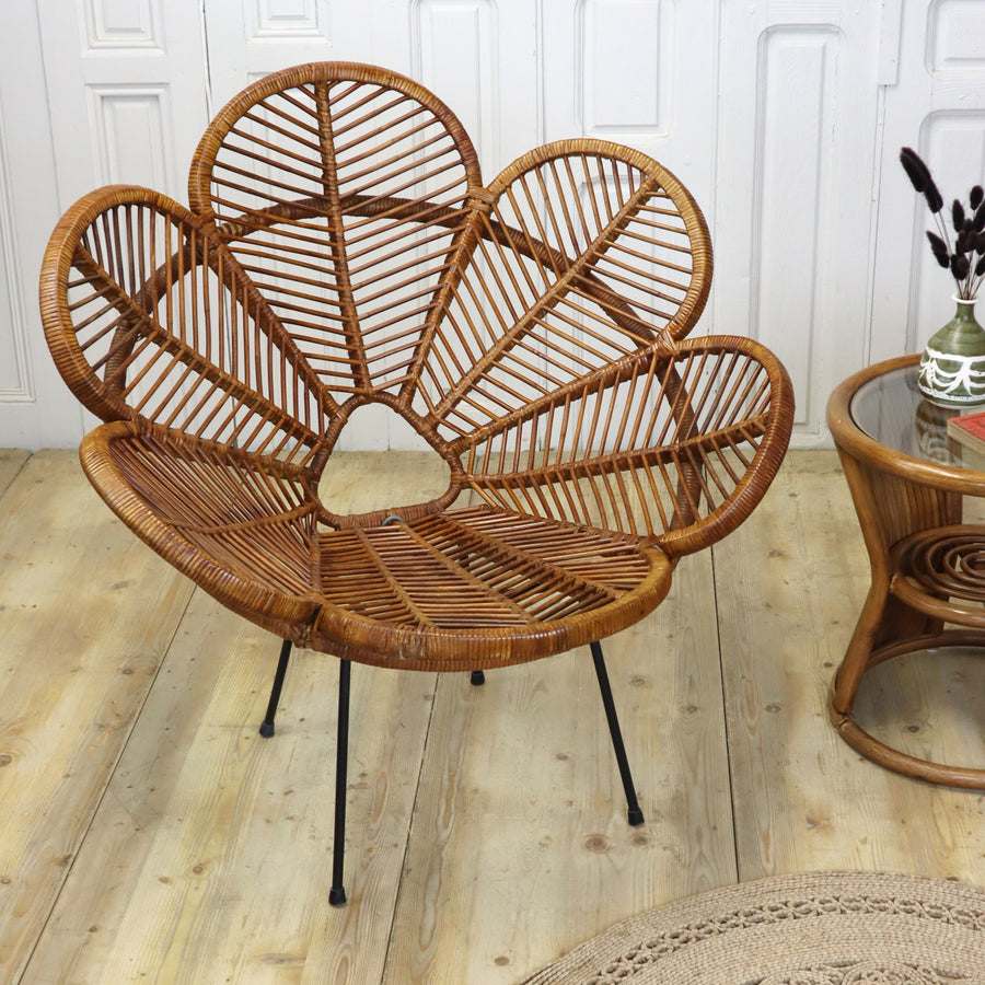 vintage_cane_french_flower_petal_chair