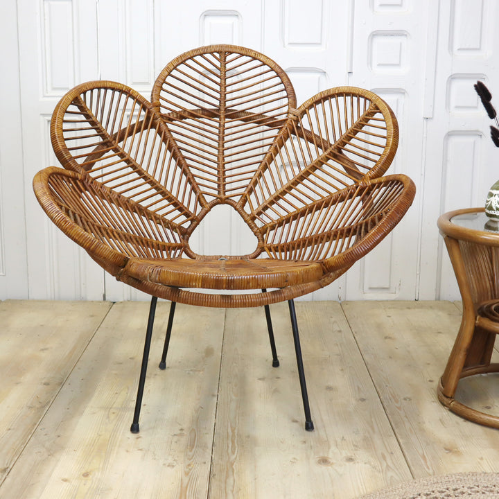 vintage_cane_french_flower_petal_chair