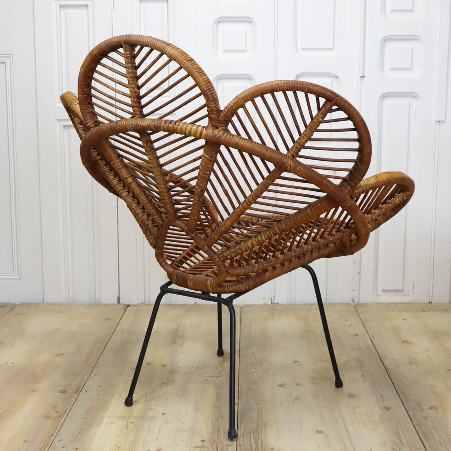 vintage_cane_french_flower_petal_chair