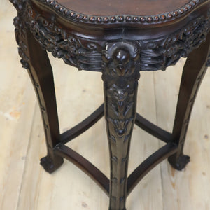 vintage_chinese_carved_marble_hardwood_plant_stand_jardiniere_antique_table