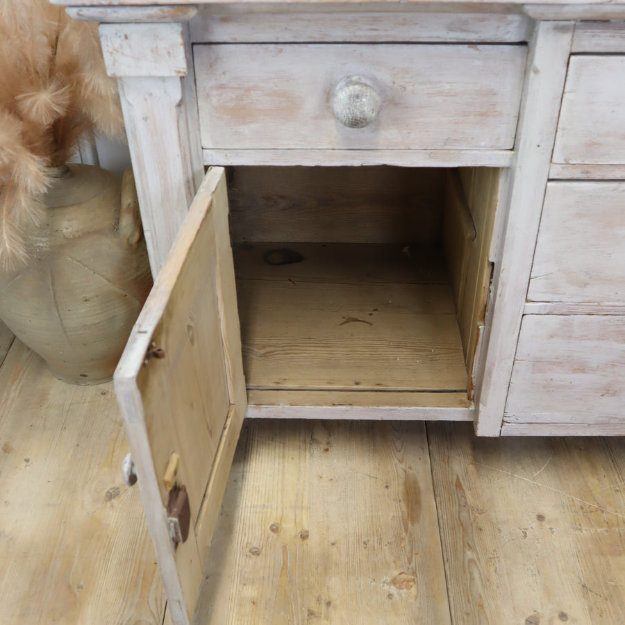 vintage_english_pine_dresser_sideboard_scrub_paint_rustic_country_home