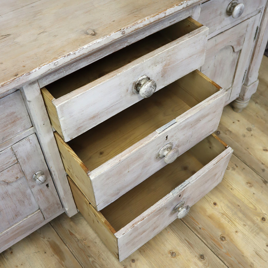 vintage_english_pine_dresser_sideboard_scrub_paint_rustic_country_home