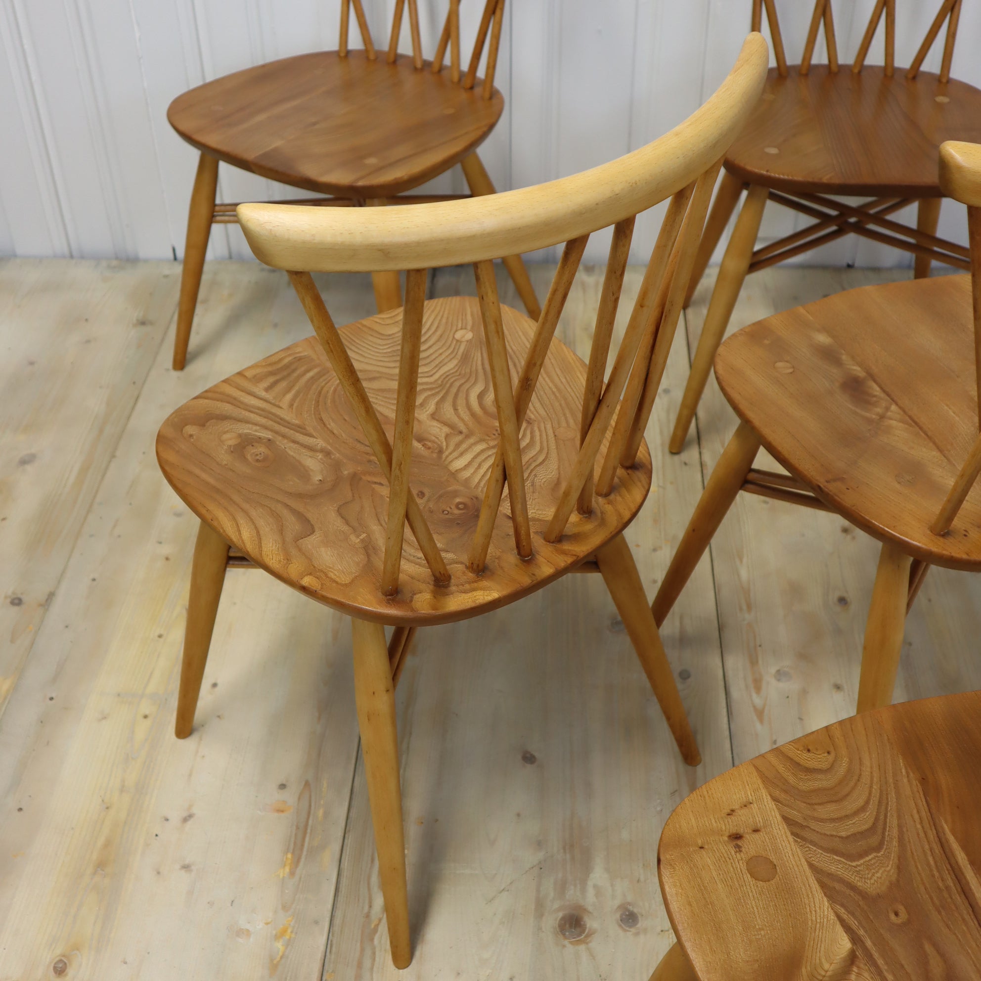 millet* 　[VINTAGE] ERCOL chair アンティーク Six Vintage Ercol Model 376 Candlestick Chiltern Chairs 2701a