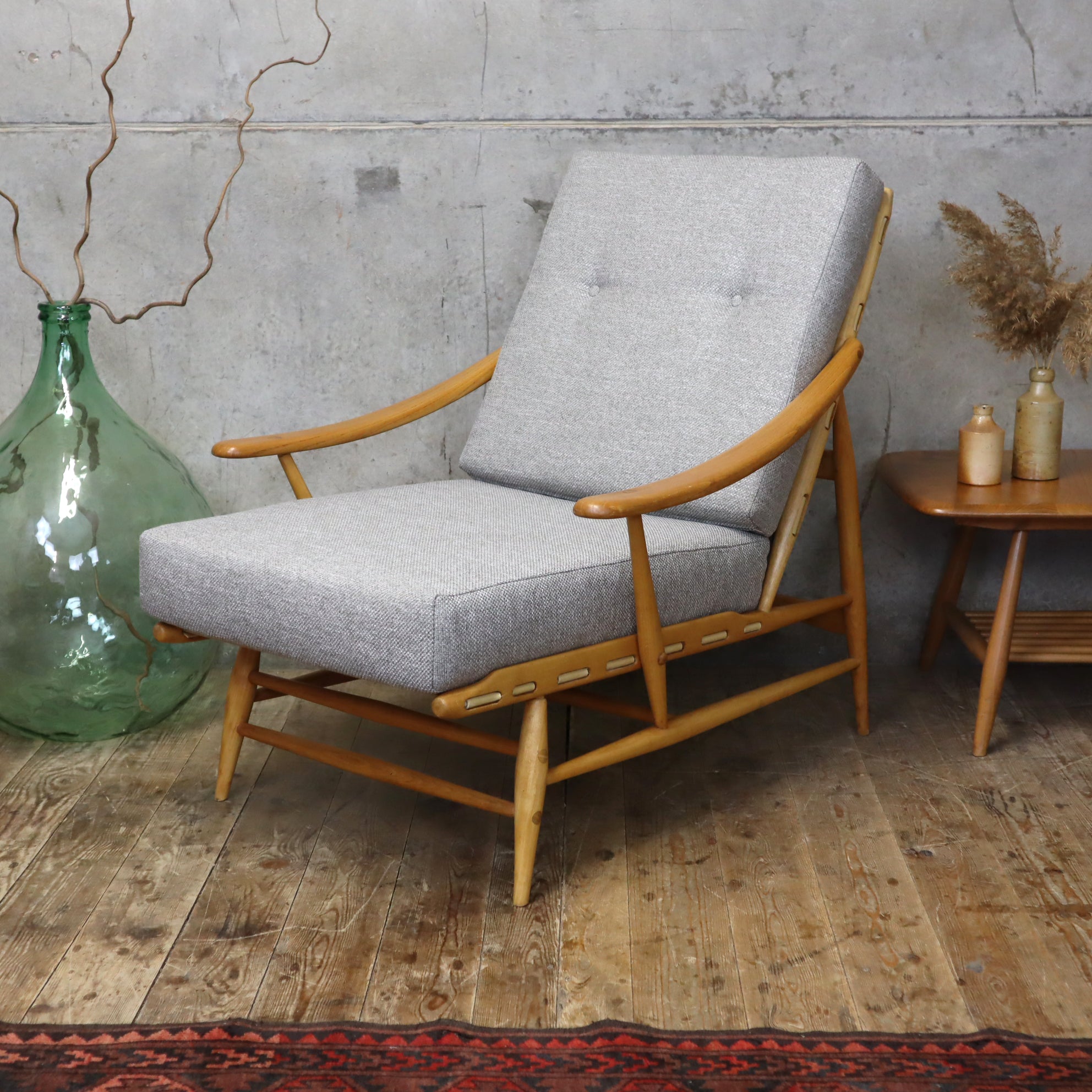 Ercol Model 442 Bergere Armchair 2 (Pair available) 1206g Mustard