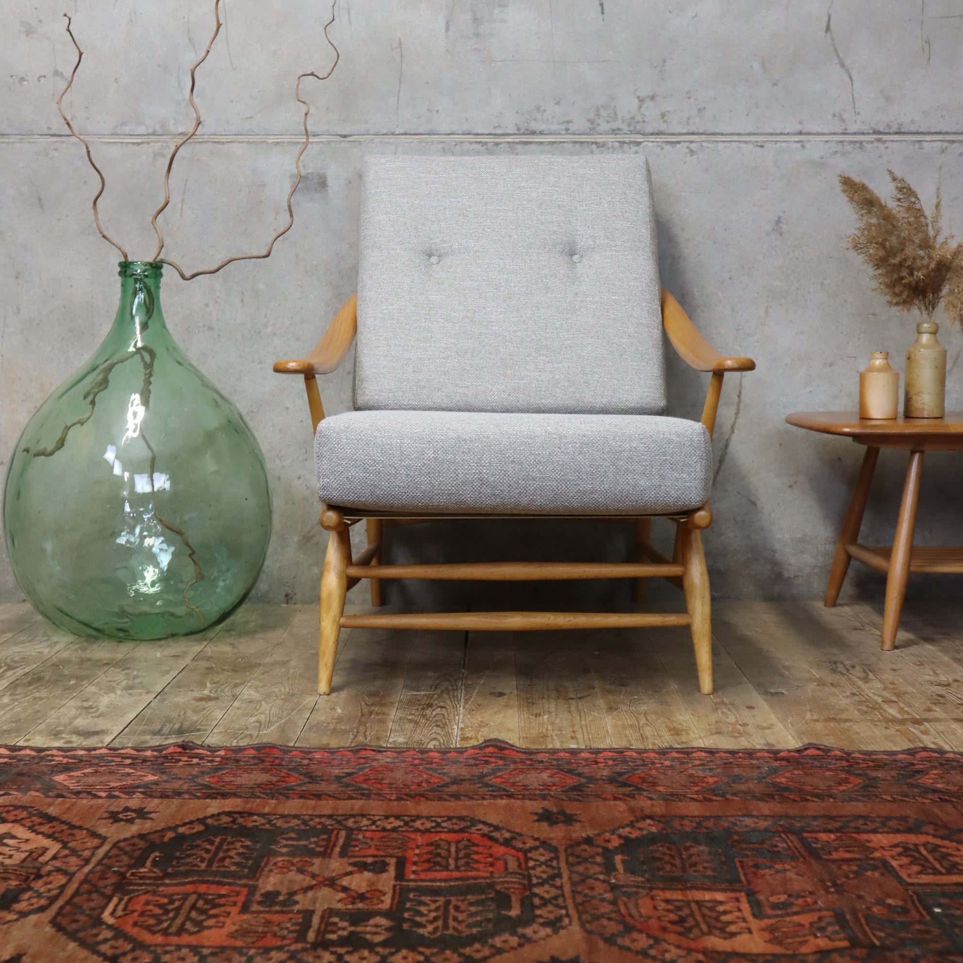 Ercol Model 442 Bergere Armchair 2 (Pair available) 1206g Mustard