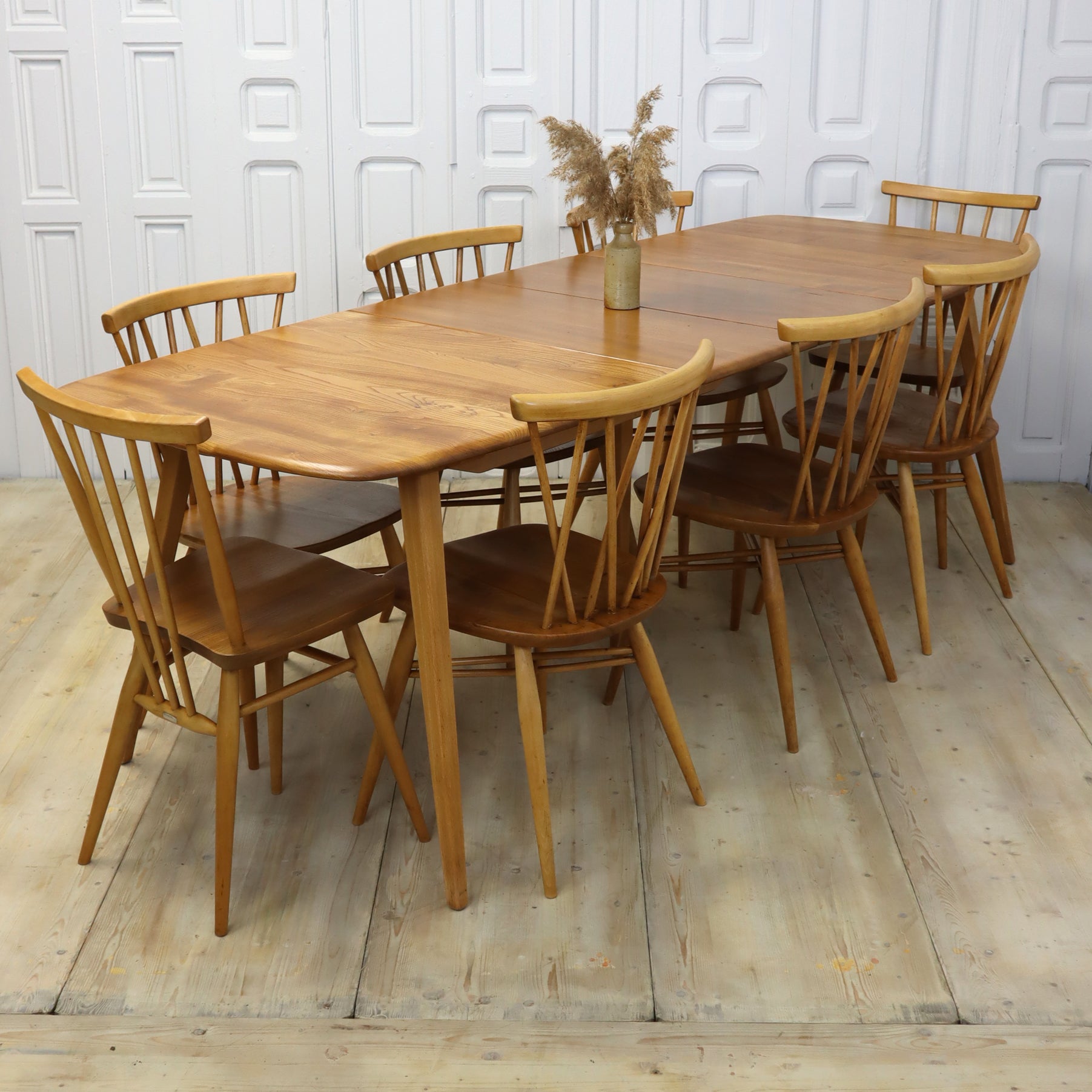 Mid Century Ercol Grand Windsor Extending Dining Table 2701b – Mustard ...