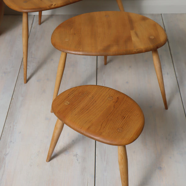 Ercol Blonde Pebble Nest of Tables 1610e