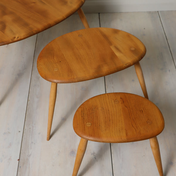 Ercol Blonde Pebble Nest of Tables 1610e
