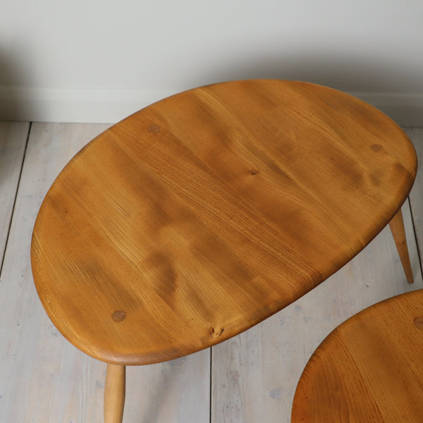 Ercol Blonde Pebble Nest of Tables 1610e