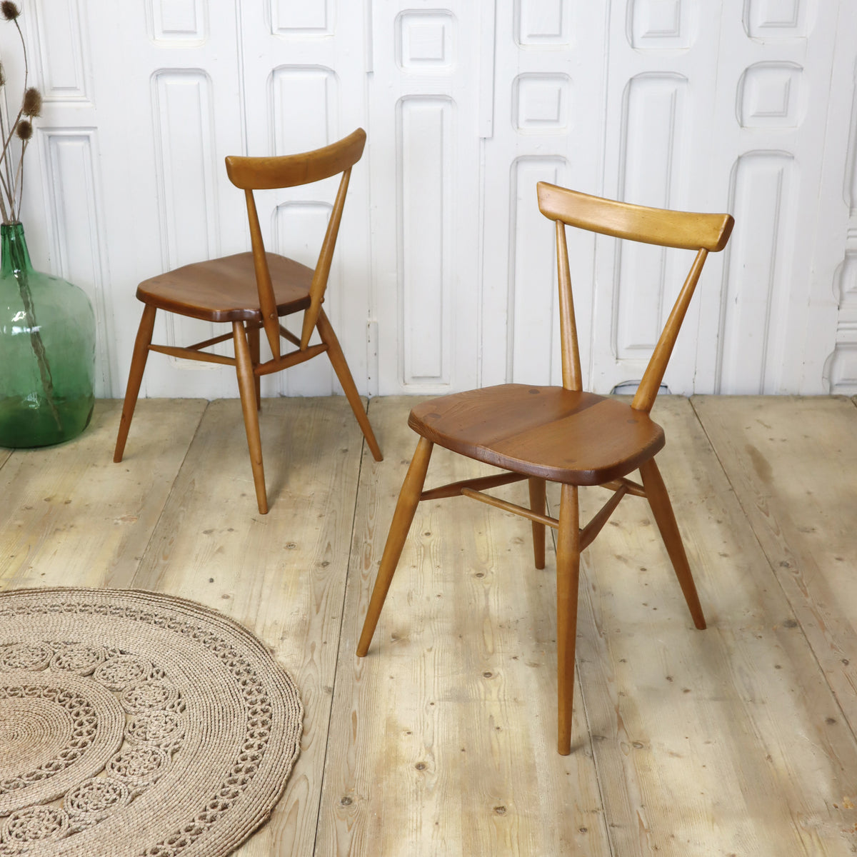 Rare Pair of Vintage Ercol Model 440 Adult Stacking Chairs 2203e ...