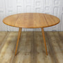 Vintage Ercol Model 383 Drop Leaf Oval Dining Table 2609a