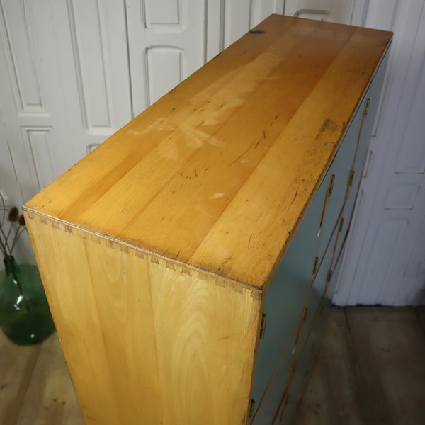 Vintage Esavian School Wooden Lockers Record Storage 2109f