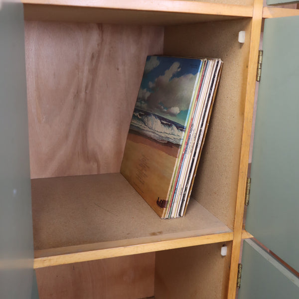 Vintage Esavian School Wooden Lockers Record Storage 2109f