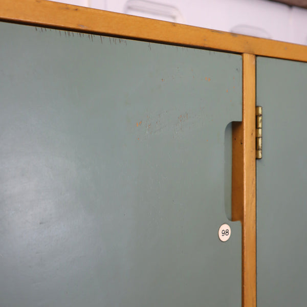 Vintage Esavian School Wooden Lockers Record Storage 2109f