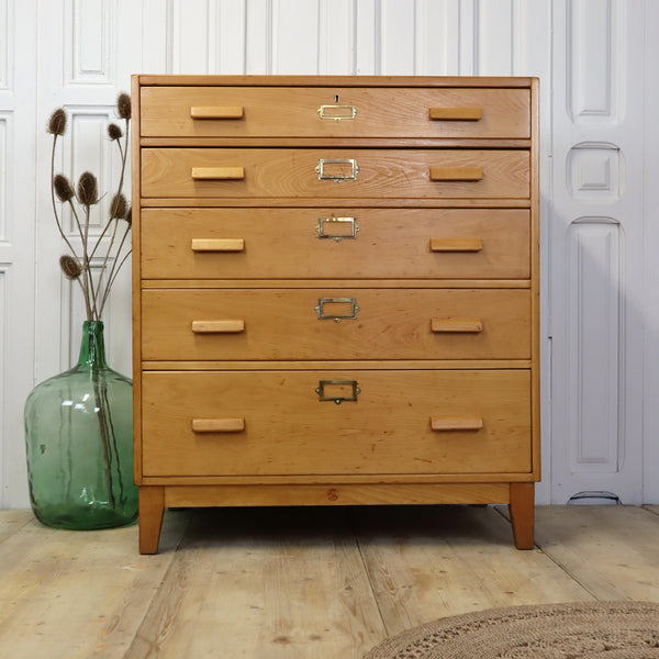 vintage_esavian_tall_school_drawers_plan_chest_art_storage