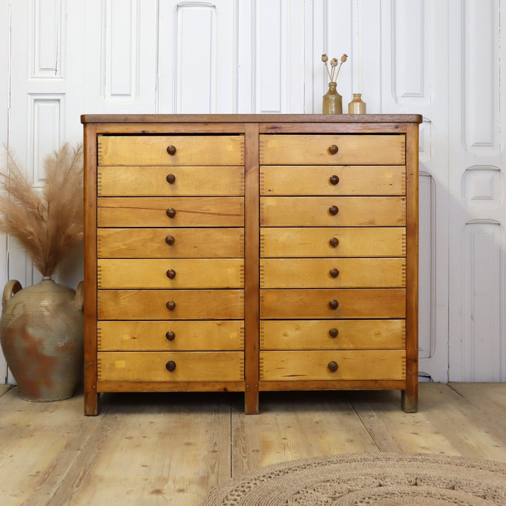 Vintage Shop Haberdashery Chest of Drawers 0509g