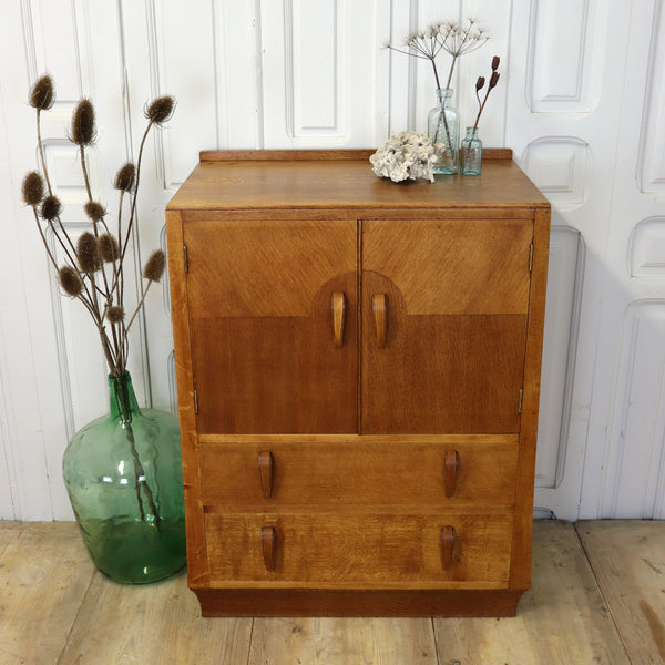 vintage_heals_odeon_oak_cabinet_cupboard_tallboy_drawers