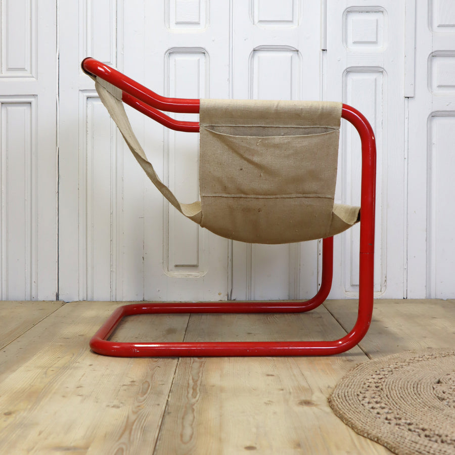 vintage_ikea_tomas_jelinek_1970s_1980s_tubular_red_cantilver_chair